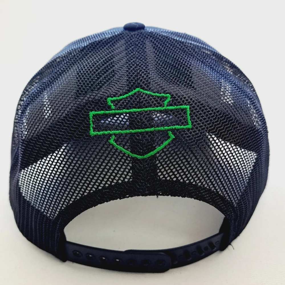 Harley Freaking Davidson Richardson 112 Trucker Mesh Snapback Cap Hat Black